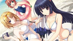 Beaches anime girls muv-luv cleavage alternative bikini 