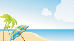 Beaches artwork beach umbrella