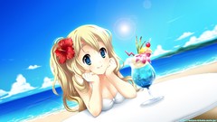 Beaches blondes anime girls blue eyes k - on kotobuki tsumugi 