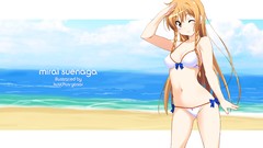 Beaches blush long hair anime girls brown eyes brunettes braids 