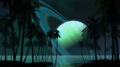 Beaches outer space planets