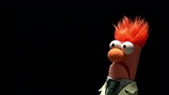 Beaker eyes tie black background