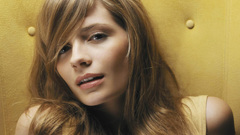 Beautiful girl faces long