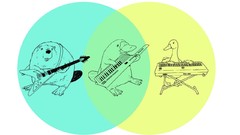 Beavers synthesizer goose guitars platypus keytar Venn diagram