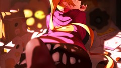 Bedroom blondes blush long hair anime girls indoors pantyhose 