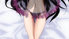 Beds anime girls brown eyes accel world black hair kuro yuki 