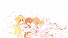 Beds artwork anime girls