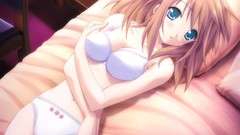 Beds blue eyes brunettes bra ecchi underwear panties