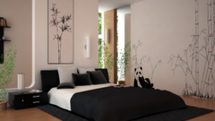 Beds interior bedroom 3d