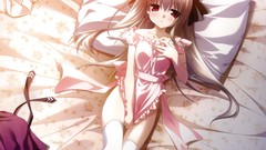 Beds legs long hair covering lying down minori chikotam Eden 