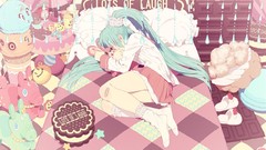 Beds skirts hatsune miku vocaloid stuffed animals aqua hair 