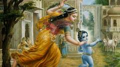 Being cute The little Krishna pest krishnayashoda