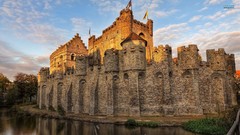 Belgium Castles cityscapes Gent Gravensteen Castle