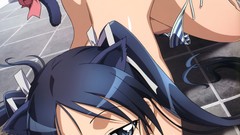 Bells Ribbons barefoot anime girls black hair strike witches 