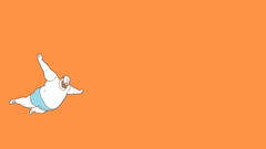 Belly flop really fat