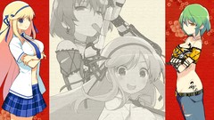 Belly tattoos green eyes school uniforms yellow eyes green hair 