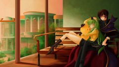 Bench Anime lie code geass green hair lamperouge lelouch C & C 