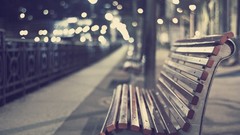 Bench cityscapes depth of field