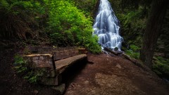 Bench waterfalls