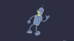 Bender Futurama typographic portrait