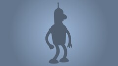Bender Minimalism Futurama TV series robot silhouette