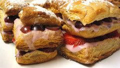 Berries napoleon cream Food