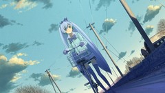 Bicycles anime girls hatsune miku vocaloid twintails yuki miku 