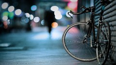 Bicycles bokeh outdoors