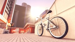 Bicycles buildings urban mirrors edge