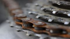 Bicycles gears macro rusted