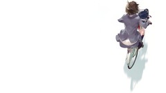 Bicycles schoolgirls anime girls