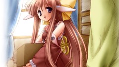 Big eyes anime girls long ears