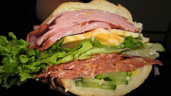 Big sandwiches food piquant