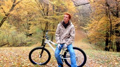 Bike autumn forests Ukraine