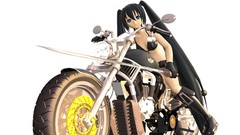 Bike game Katana Anime black rock shooter