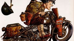 Bike goku Simple Background