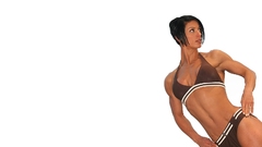 Bikini abs short hair