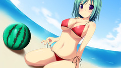 Bikini beach Anime girls