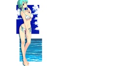 Bikini panties green hair