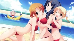 Bikini panties red bra