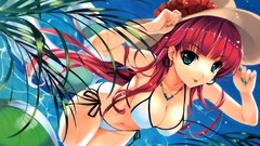 Bikini panties redheads green