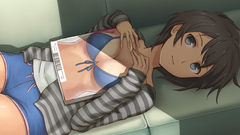 Bikini short hair lying