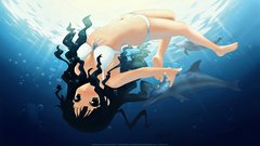 Bikini soft shading underwater