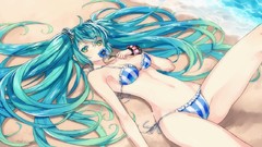 Bikini vocaloid Flowers hatsune