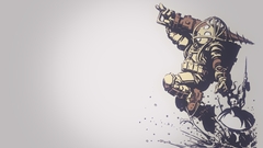 bioshock big daddy little sister video games artwork