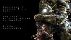 Bioshock big daddy little sister video games Simple Background