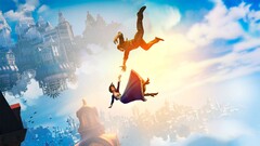 bioshock City falling sky clouds bioshock infinite PC gaming