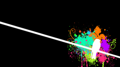 Bird line colors abstract