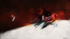 Birds abstract artwork