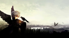 Birds angel wings candlelight